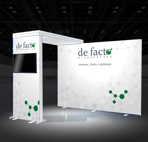 De Facto Diagnostics exhibition booth